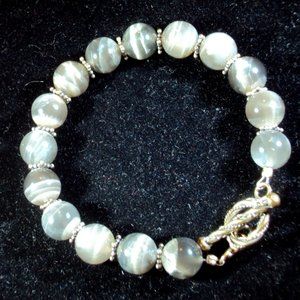 Gray Moonstone & Sterling Silver Reiki Infused